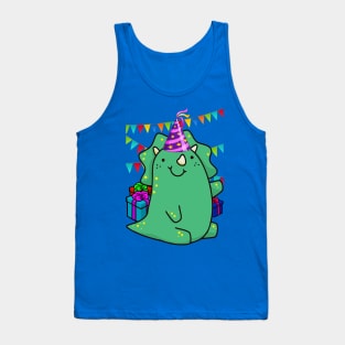 BIRTHDAY CUTE GREEN TRICERAPTOPS Tank Top